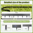 33ft. Metal Landscape Edging 4.5 inch (1.5" Above Ground, 3" Below Ground), 10 Pack Galvanized Steel Landscape Lawn Edging for Lawn Yard, Bendable Hammer-in Metal Lawn Edging with 11 Stakes and Gloves