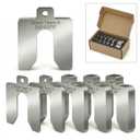 304 Stainless Steel Slotted Shims Kit - 60 Pcs 2x2 Inch U-Shape Precision Shims Assortment, 6 Laser-Marked Thicknesses for Motor Alignment & Industrial Machine Leveling, Organizer Case