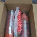 Patelai 90 Set 12 oz Valentine's Day Disposable Cups with Lids and Paper Straws Valentine's Day Plastic Clear Pink Red Heart Be Mine Love Cups for Beverage Snacks Coffee Hot Cold