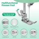 Sewing Machine for Beginners with 12 Built-in Stitches, 6 Included Feet, Portable Sewing Machine with Foot Pedal, High-Low Speeds
