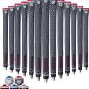 Rubber Golf Grips 13 Pack, Concise Fashion Design, Non-slip, Choose from 13 Grips Set or 13 Grips with Regripping Kit, Standard/Mid/Jumbo Size, 5 Colors, RG02 Golf Club Grips
