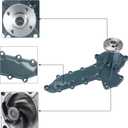 AULINK Water Pump 15521-73039 15521-73033 6653941 6684225 For Kubota Engine L235 L275 L355S L3350 L4350 R420 R520 V1902 V2003 V2203 V2403 D1703 D1402 Bobcat S175 S185 S150 643 645 743 751 753 763 773