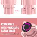 Upgraded Car Cup Holder Expander Adapter with Offset Adjustable Base, Compatible with Yeti 14/24/36/46oz Ramblers, Hydro Flasks 32/40oz, Other Large Bottles Mugs in 3.5"-4.0", Pink 1 Pack