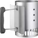 Weber Rapidfire Compact Chimney Starter  Charcoal Grill Accessory That Lights Coals in Under 15 Minutes, Ideal for Smaller Grills (Smokey Joe & Jumbo Joe)