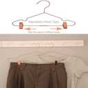 25 Pack 16.5" Metal Wire Hangers with Clips, Rose Gold Copper Finish Clothes Storage Coat Hangers, 42CM