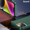 2 x Temdan Designed for iPhone 14 Case Magnetic,[Compatible with Magsafe][Military Grade Drop Protection] Dropproof Heavy Duty Tough Rugged Shockproof Phone Case for iPhone 14 (6.1")-Dark Green
