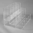 CiaoHER Large Acrylic Coffee Cup and Lid Dispenser, Clear | 12 Compartments, Counter Top, Organizes Disposable Cups, For Home or Office Use