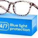 Gaoye Leopard Blue Light Glasses for Computer & Gaming - Anti UV Ray Lenses, Scratch-Resistant & Comfort Fit (Medium)