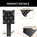 lifgarfe Universal Trailer Winch Plate Hitch Mount Winch Cradle Mounting Plate with 2" Receiver Fit for ATV UTV