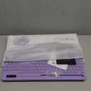 SABLUTE Wireless Keyboard and Mouse Combo, 9 Backlit Effects, Wrist Rest, Phone Holder, 2.4G Lag-Free Ergonomic Keyboards, Rechargeable Silent Cordless Set for Computer, Laptop, Mac, Windows (Purple)