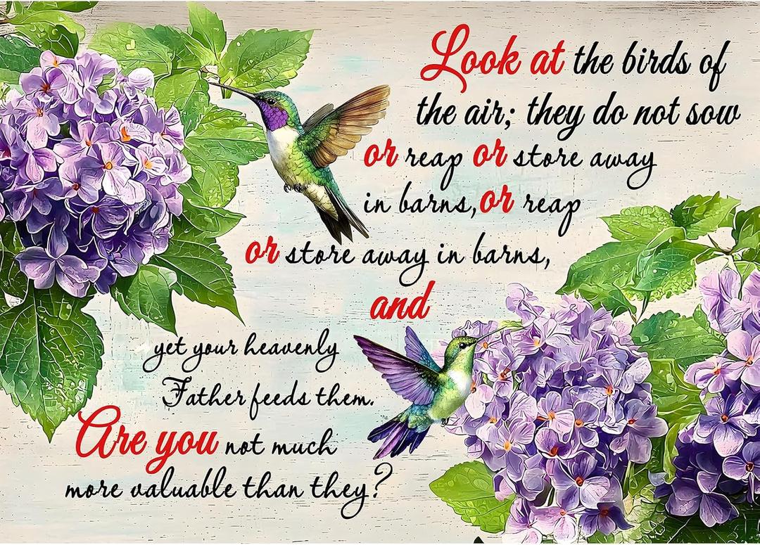 Puzzles for Adults 1000 Pieces, Christian Bible Jigsaw Puzzles - Hummingbird's Whisper, Impossible Christian Bible Puzzle for Seniors Families, 27.56x19.69 Inches, 1:1 Poster, Letter on The Back