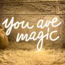 You Are Magic Neon Sign LED Signs for Wall Decor Dimmable Neon Lights Sign USB Powered Light Up Sign for Bedroom Living Room Home Bar Man Cave Christmas Birthday Party Wedding Decoration Gifts