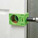 KATA 1-3/8" - 1-3/4" Door Lock Installation Kit with Large Chip-Clearance Slots, Door Lock Hole Saw for Deadbolts and Locksets for Wooden Doors with Guide Template, Carbon Steel, Green