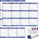 32" x 48" 2026 Wall Calendar Dry Erase - Large Starry Sky Calendar Wet & Dry Erasable Laminated 12 Month Annual Yearly Planner, Reversible, Horizontal/Vertical (2026 Wall Calendar)