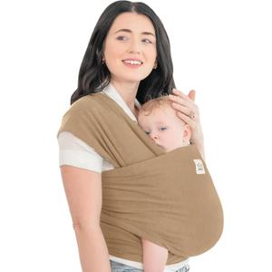 KeaBabies Baby Wrap Carrier - All in 1 Original Baby Carrier Newborn to Toddler Sling, Easy to Wear, Hands Free Bonding, Lightweight, Breathable Infant Wraps (Warm Hearth), 7-35lbs