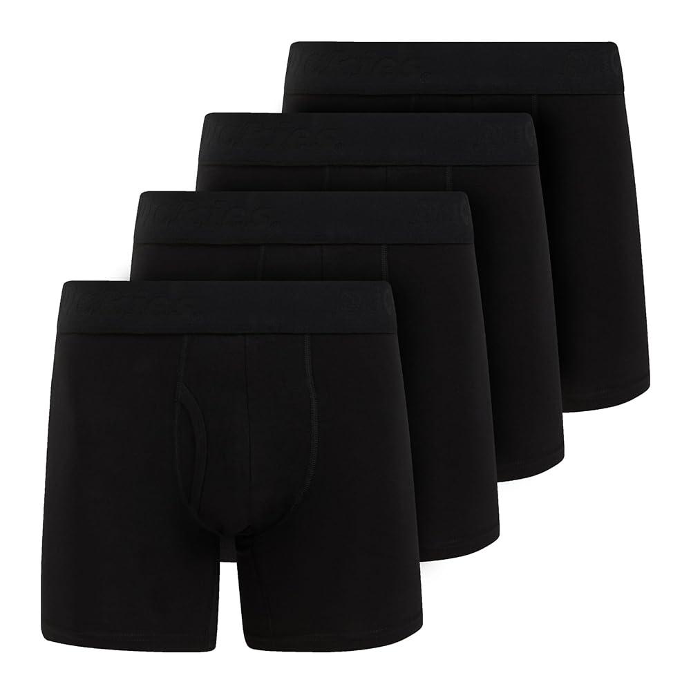 Cotton Mans Panties Black, Size M, Pack Of 4
