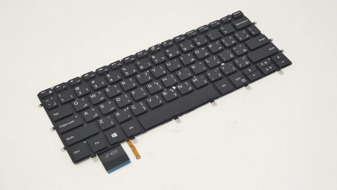 Dell XPS 13 9370 9380 7390 Black ARABIC layout Backlit keyboard - J6GKY