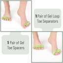 2 x Dr. JK- ToePal Gel Toe Separator, 2 Pairs, Toe Spacers, Bunion Corrector, Christmas Gifts (Light Green)