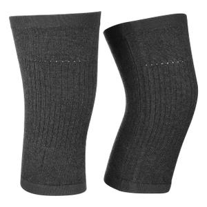 Healifty Wool Brace Pad Warm Cashmere Kneepad Thermal Leg Sleeve Non-slip Kneecap Kneelet For Women Men (Dark Grey)