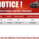 HUSCH Brake Kit Ceramic Brake Pads and Brake Rotors Fit for Nissan