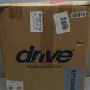 Drive Medical 2-in-1 Raised Toilet Seat with Removable Padded Arms - Elevated Bathroom Safety Support - Secure Locking Attachment - Easy Height Assistance - Durable Construction, Standard Toilets