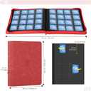 Card Binder with 1024 Cards,16 Pocket Trading Card Binder Includes 32 Page Storage Sleeves,Collection Card Album,Card Holder to Organize and Protect Cards,Red