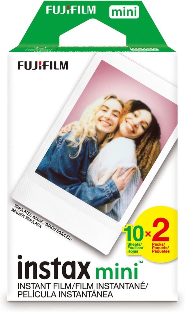 FUJIFILM Instax Mini Instant Film Twin Pack (White), 20 Photos 2 Packs