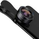 KEYWING Fisheye Lens 198 Fish Eye Phone Camera Lens Kit for iPhone Fish Bowl Camera Lens Attachments for iPhone Samsung Smartphone Black