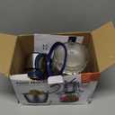 KOIOS Food Processor, 500W Electric Food Chopper with 2 Bowls (8 Cup+8 Cup) & 2 Bi-Level Blades&, Small Electric Grinder Meat Processor for Nuts, Meat, Onion, Garlic, Baby Food, Blue