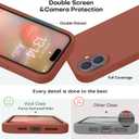 Vooii Compatible with iPhone 16 Case, Liquid Silicone Upgrade [Camera Protection] [Soft Anti-Scratch Microfiber Lining] Shockproof Phone Case for iPhone 16 6.1 inch - Caramel