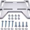 AKSGKGQ Adjustable Mini Bike Mounting Plate Adapter Bracket for 79cc 97cc 100cc Coleman CT100U CC100X Baja DoodleBug DB30 Motovox MBX10 MBX11 for Predator 212cc Tecumseh 4 Stroke Engine Parts (Silver)