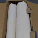 MIULEE Cream Back Tab Blackout Curtains 108 Inch Long 2 Panels Set for Bedroom, Rod Pocket/Pinch Pleat Extra Long Thermal Insulated Living Room Darkening Pleated Light Blocking Drapes