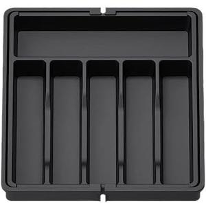 Generic Silverware Organizer - Expandable Kitchen Drawer Organizer, Adjustable Utensil Organizer, Cutlery Drawer Organizer for Forks, Knives, Black