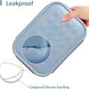 ASYH Bento Box Upgraded 3 Compartment Lunch Box with Utensils, Leakproof Lunch Containers for Adults Office, BPA Free and Microwave Safe (Blue-1150ML)