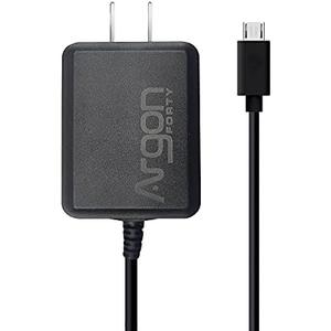 Argon Micro USB Cable Power Supply 5.25 Volts 3 Amps for Raspberry Pi 3 and Zero Boards | UL Listed | 3.3 Feet Long Cable with Micro USB Connector | Micro USB Cable and Wall Charger