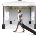 10x10 Pop Up Canopy Tent with 3 Sidewalls, White