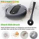 Replacement Parts for Shark Robot Vacuum R101AE RV1001AE AV911S RV2001WD RV1100SRUS RV1100VRUS by Techecook - Includes 6 x Side Brushes, 3 x Filters,1 x Main Rolling Brush and 1 x Cleaning Brush