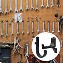 Tinoaly 21pcs Tool Storage Hooks, Black J/Y-Shaped Hooks with Screw Wrench Garden Organizer Tools Hanging Storage Rack Hanger Parts Compatible for Suncast and Craftsman