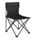 YSSOA Portable Folding Camping Chair for Adult with Carry Bag, Collapsible Anti-Slip Padded Oxford Cloth Stool for Hiking, Fishing, Gardening, Picnic, Small, Black