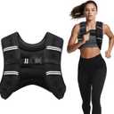 Ragebby Weighted Vest, 11lb for Men, Women with Reflective Stripe, Weight Vests Adjustable for Workout, Strength Training, Running, Fitness, Muscle Building, Weight Loss