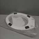 HealthSmart Enhanced Comfort 5" Raised (Round) Toilet Seat Risers for Seniors 5 Slip Resistant Pads FSA/HSA Eligible Padded Toilet Seat Elevation 15.7 x 15.2 x 6.1