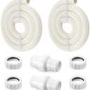 Dunkive Pool Cleaner Parts, 6 FT 9-100-3102 Feed Hose, Hose Swivel 9-100-3002 and Nut 9-100-3109 Compatible with Polaris 360, Complete Pool Cleaner Replacement Kit(2 Set)