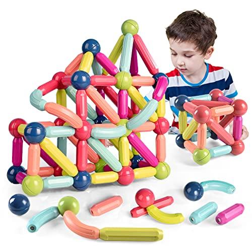 Jofarstep Magnetic Balls and Rods Set, Magnet Building Set, Magnetic Balls and Sticks - Featuring Safe, Extra-Strong, Montessori Toys STEM Stacking Toys for Boys & Girls 3+ (42 PCS)