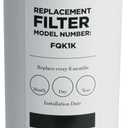 GE Under Sink Water Filter Replacement, Reduces Sediment, Rust & Other Impurities from Water, Easy Install, Fits GXRLQK Filtration System, Replace Every 6 Months, FQK1K