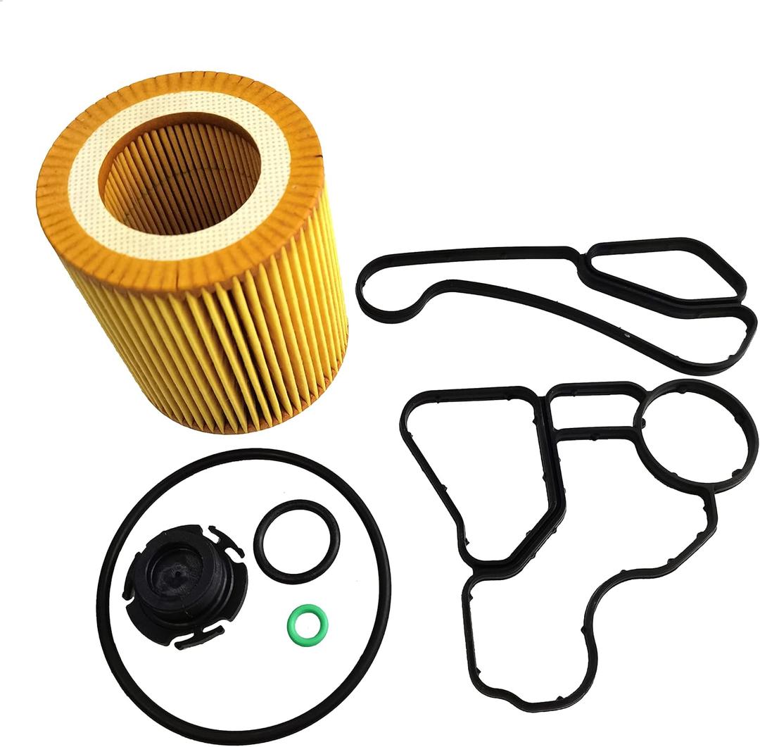 Engine Oil Filter Adapter Housing Gasket Cooler Seal Kit fit for BMW 128i 135i 323i 325xi 328i xDrive 328xi 330i 330xi 335i 335is 335xi 530i 535i xDrive 535xi 740i X1 X3 X5 X6 Z4