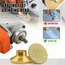 3 Pack 2inch Brazing Discs Brazed Flat Grinding Head, Diamond Grinding Cup Wheel for Angle Grinder Tool