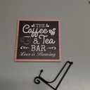 Coffee & Tea Bar Decor Signs & Table Decor, Tea Station Accessories, Themed Gifts - Wooden Desk Decor (H26)