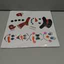 4 x 45pcs Snowman Face Stickers for Crafts Cute Christmas Ornaments Vinyl Snow Man Face Decals Xmas Winter Holiday Stickers for Window Glass Cups Balls Jars Wall Party Supplies Home Decoration(face45)