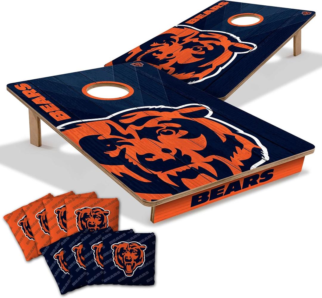 YouTheFan NFL 2 x 3 Wood Cornhole Game with Logo Bags (Team Colors)