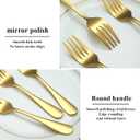 Evanda Gold Dessert Forks Set of 12 Pack 5.62", Golden Titanium Plating Pastry Fork, Appetizer Fork for Fruit, Cake, Cheese, Party Trips, Cafes, Restaurants, Easy To Clean, Dishwasher Safe